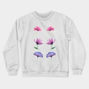 Aesthetic Flowers Pattern Crewneck Sweatshirt